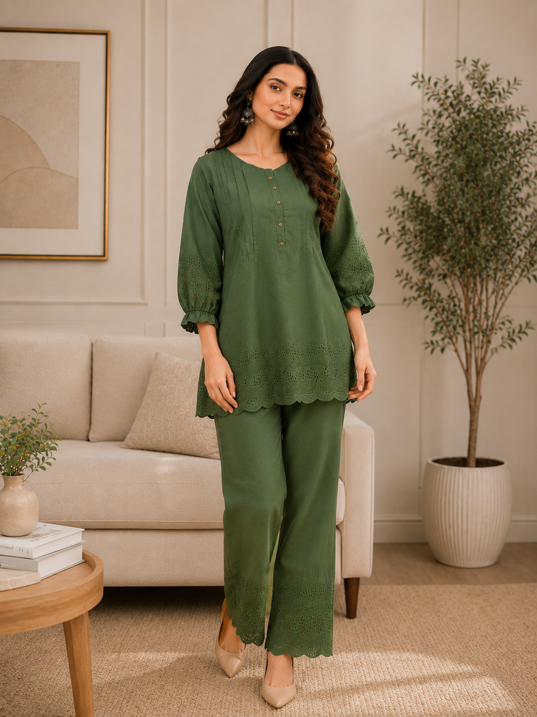 Olive Green Co-Ord Set