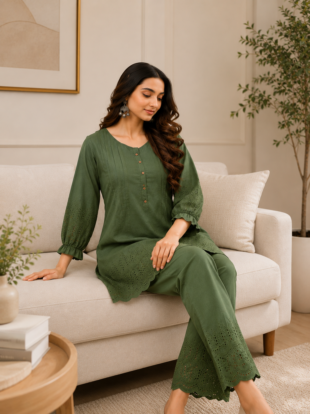 Olive Green Co-Ord Set