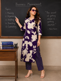 Royal Plum Bloom Kurta Set